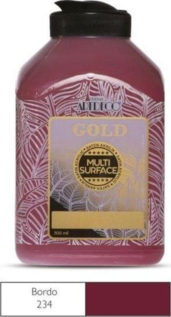 Artdeco Gold Multi Surface Akrilik Boya 500 ml. 234 BORDO - Image 1