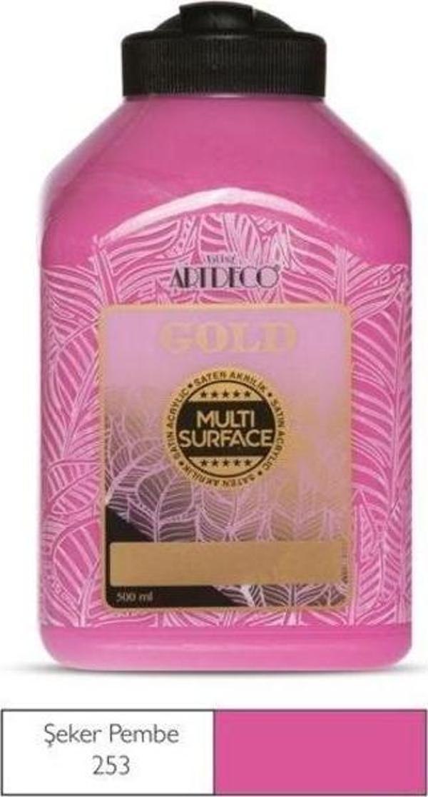 Artdeco Gold Multi Surface Akrilik Boya 500 ml. 253 ŞEKER PEMBE - Image 1