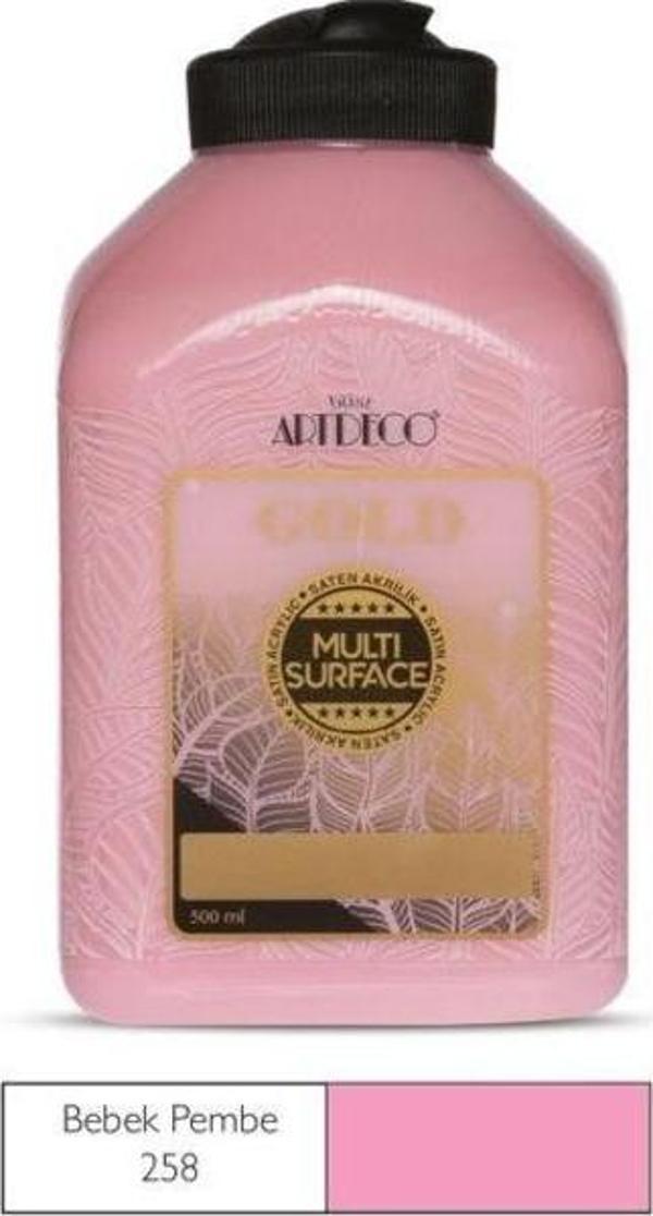 Artdeco Gold Multi Surface Akrilik Boya 500 ml. 258 BEBEK PEMBE - Image 1