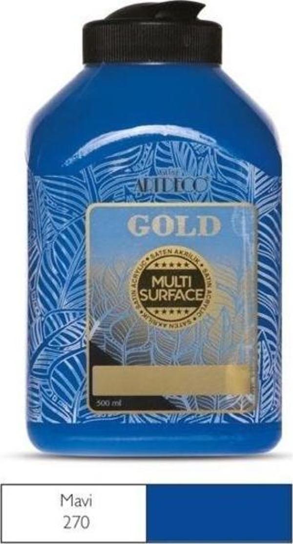 Artdeco Gold Multi Surface Akrilik Boya 500 ml. 270 MAVİ - Image 1