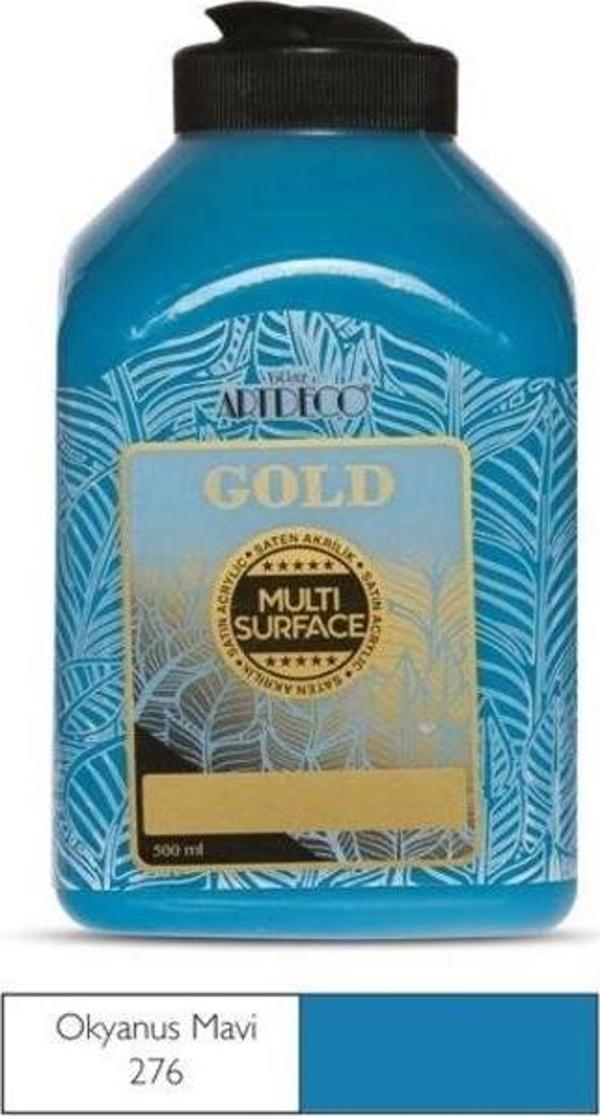 Artdeco Gold Multi Surface Akrilik Boya 500 ml. 276 OKYANUS MAVİ - Image 1