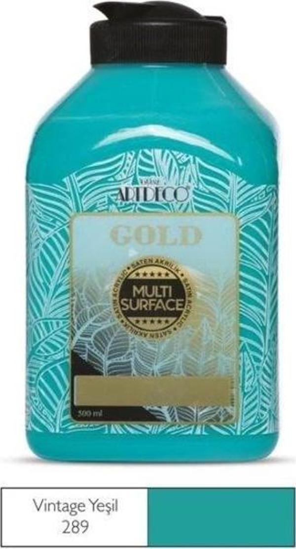 Artdeco Gold Multi Surface Akrilik Boya 500 ml. 289 VINTAGE YEŞİL - Image 1
