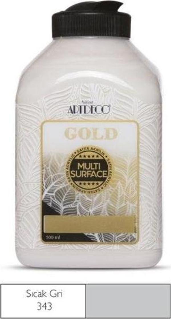 Artdeco Gold Multi Surface Akrilik Boya 500 ml. 343 SICAK GRİ - Image 1