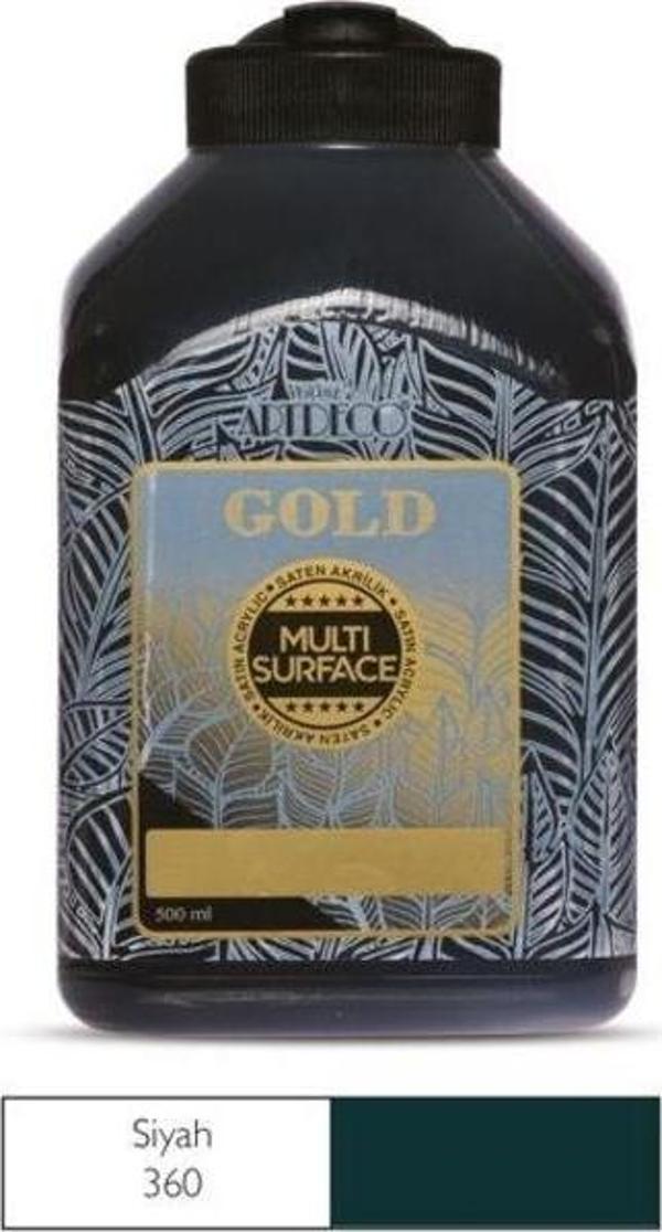 Artdeco Gold Multi Surface Akrilik Boya 500 ml. 360 SİYAH - Image 1