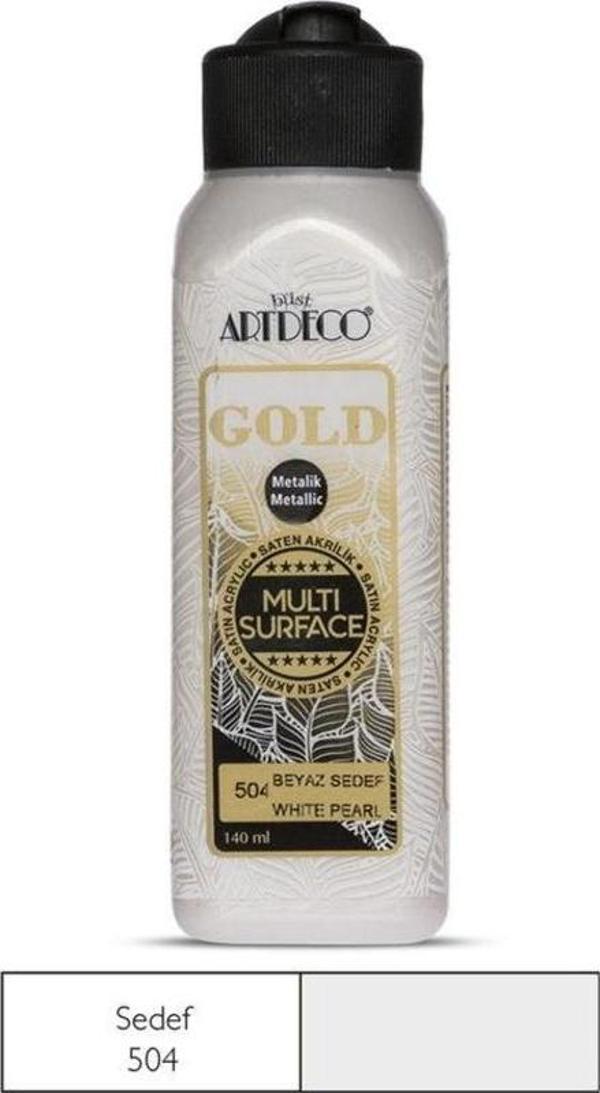 Artdeco Gold Multi Surface Akrilik Boya 140 ml.  504 METALİK SEDEF - Image 1