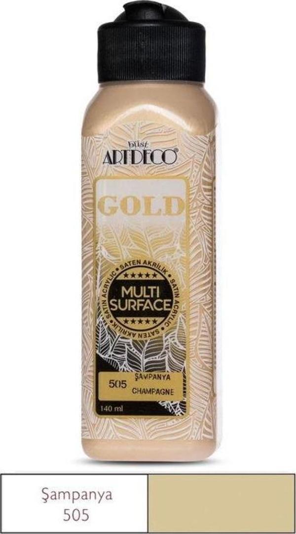Artdeco Gold Multi Surface Akrilik Boya 140 ml.  505 METALİK ŞAMPANYA - Image 1