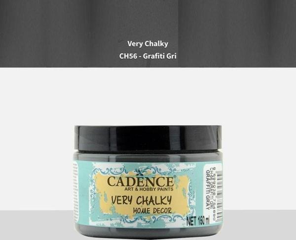 Cadence Very Chalky Home Decor Mobilya Boyası 150 ml. CH-56 GRAFİTİ GRİ - Image 1
