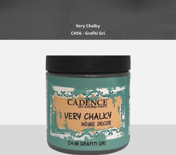 Cadence Very Chalky Home Decor Mobilya Boyası 500 ml. CH-56 GRAFİTİ GRİ - Image 1
