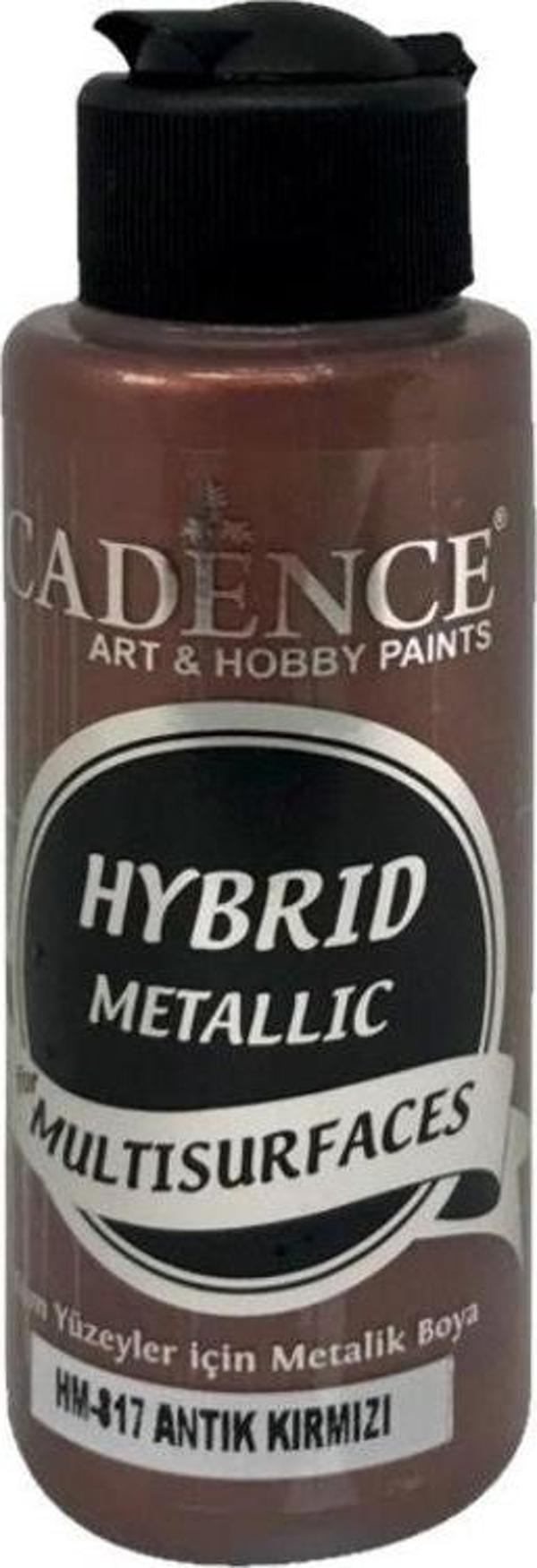 Cadence Hybrid Multisurface Metalik Boya 120 ml. HM-817 ANTİK KIRMIZI - Image 1