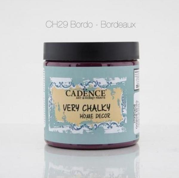Cadence Very Chalky Home Decor Mobilya Boyası 500 ml. CH-29 BORDO - Image 1