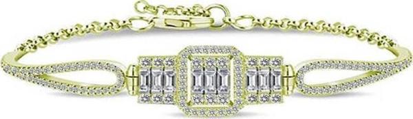 Himarry ​925 Ayar Gümüş Gold Baget Bileklik - Image 1