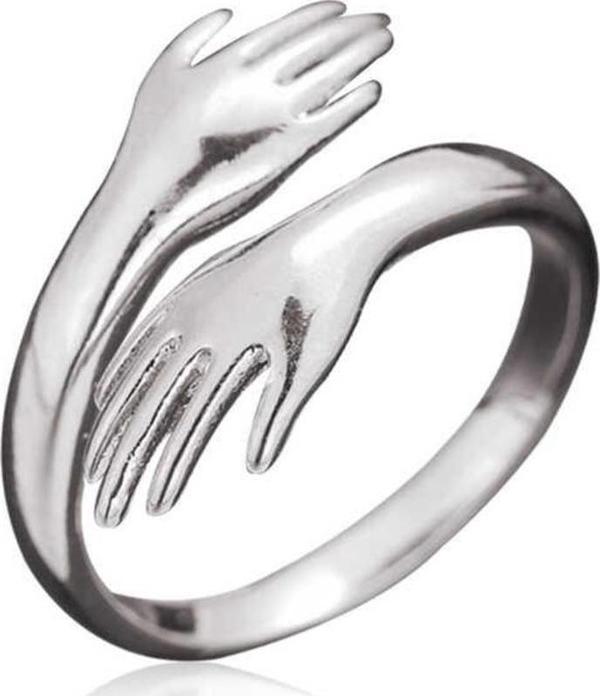 Himarry ​925 Ayar Gümüş Sarılan Eller Yüzük - Image 1