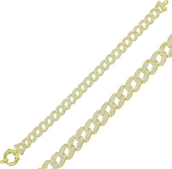 Himarry 925 Ayar Gümüş Gold Taşlı Gurmet Bileklik - Image 1