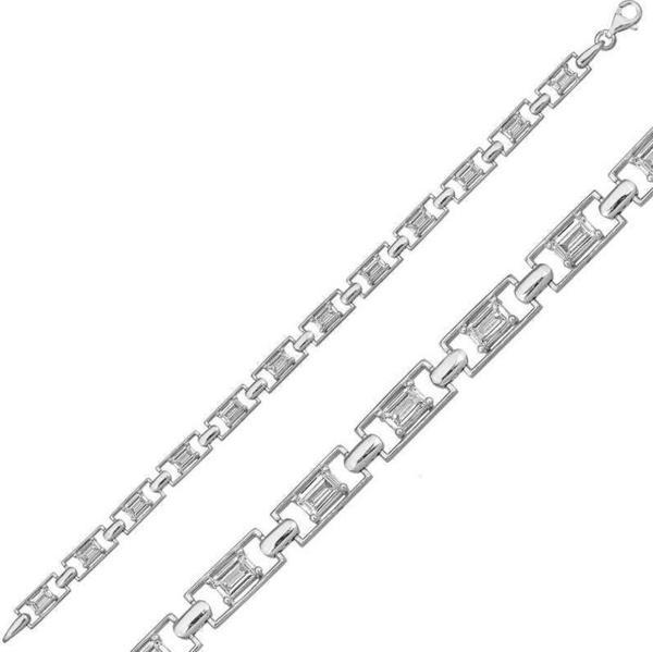 Himarry 925 Ayar Gümüş Baget Su Yolu Bileklik - Image 1