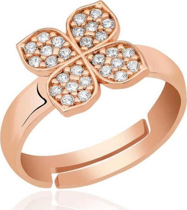 Himarry 925 Ayar Gümüş Rose Rüzgar Gülü Çiçek Yüzük - Image 1