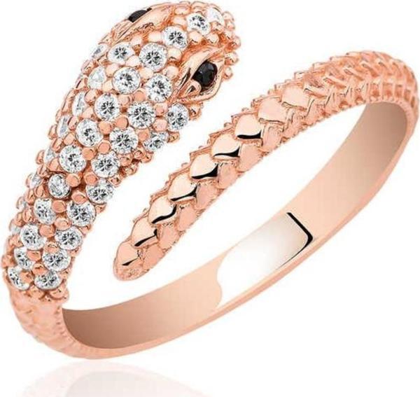 Himarry 925 Ayar Gümüş Rose Yılan Yüzük - Image 1