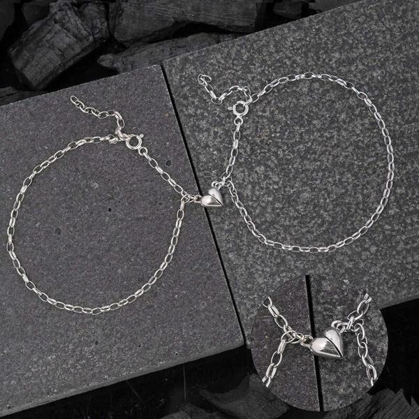 Himarry 925 Ayar Gümüş Rodyum Çift Kalpli Aşk Bileklik - Image 1