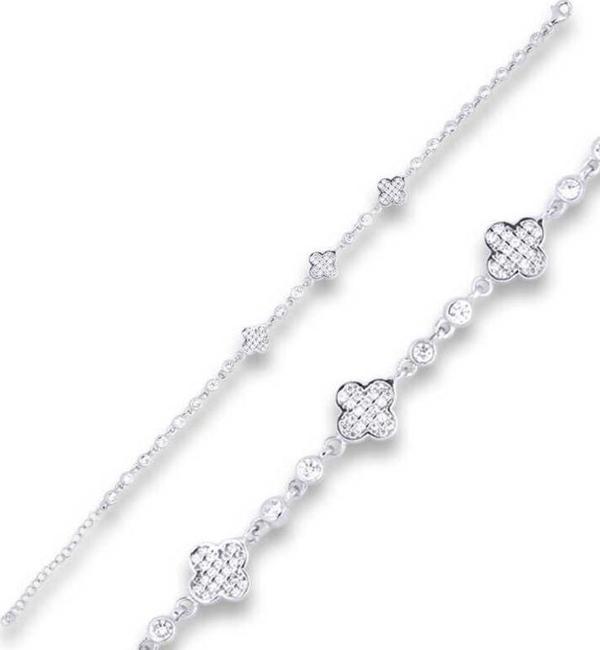 Himarry 925 Ayar Gümüş Yonca Bileklik - Image 1