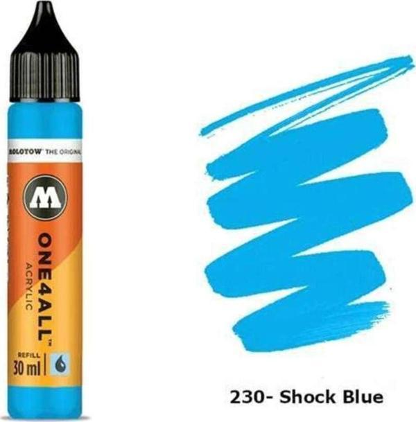 Molotow One4All Akrilik Mürekkep Refill 30 Ml Shock Blue 230 - Image 1