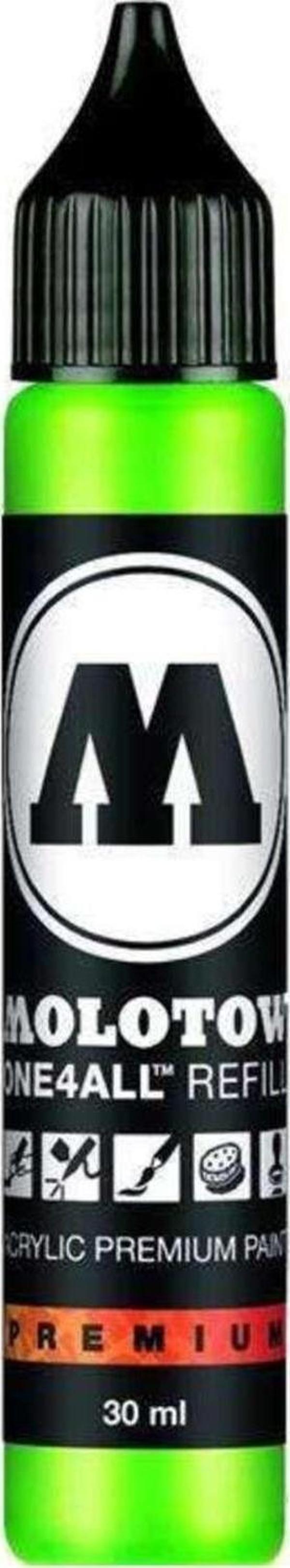 Molotow One4All Akrilik Mürekkep Refill 30 Ml Fluorescent Green 219 - Image 1