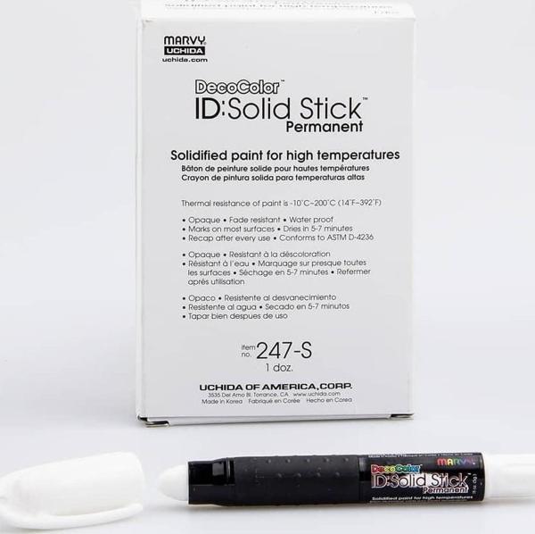 Marvy 247 Solid Stick Industrial Marker Beyaz - Image 1