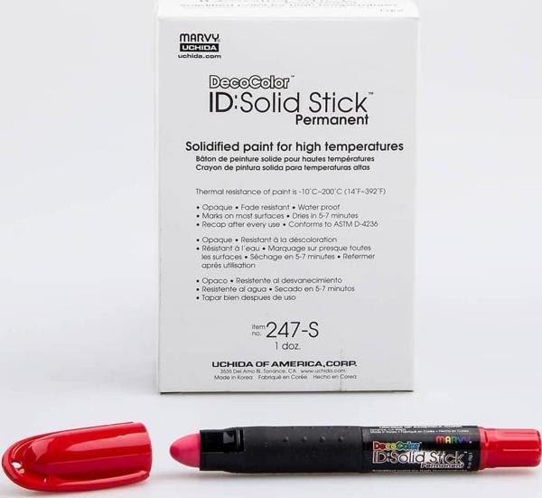 Marvy 247 Solid Stick Industrial Marker Kırmızı - Image 1