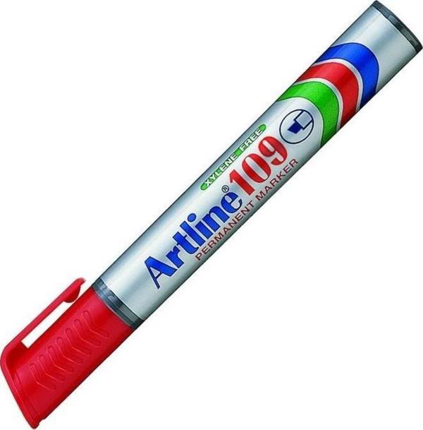 Artline 109 Permanent Markör Kesik Uç:2,0-5,0mm Kırmızı - Image 1