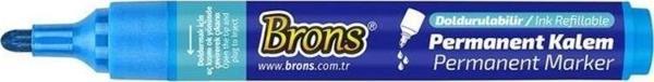 Brons Permanent Marker Yuvarlak Uç Mavi - Image 1