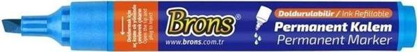 Brons Permanent Marker Kesik Uç Mavi - Image 1