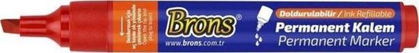 Brons Permanent Marker Kesik Uç Kırmızı - Image 1
