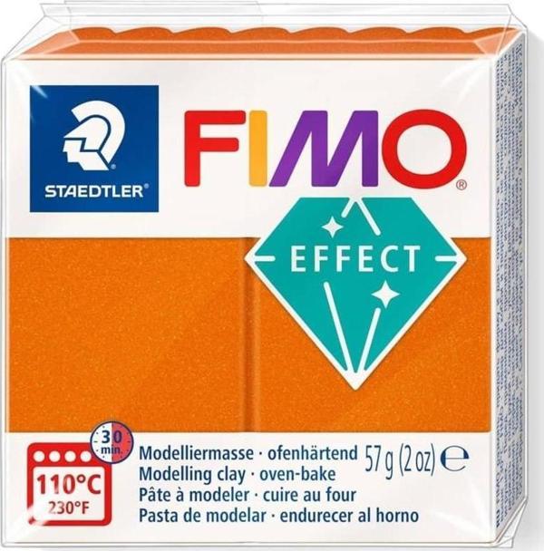 Staedtler Fimo Effect Polimer Kil 57 gr 41 Metallic Orange - Image 1