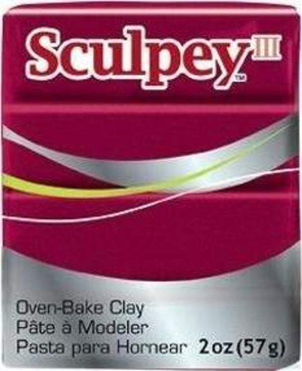 Sculpey III Polimer Kil 57 gr 1140 Deep Red Pearl (Kırmızı Simli) - Image 1