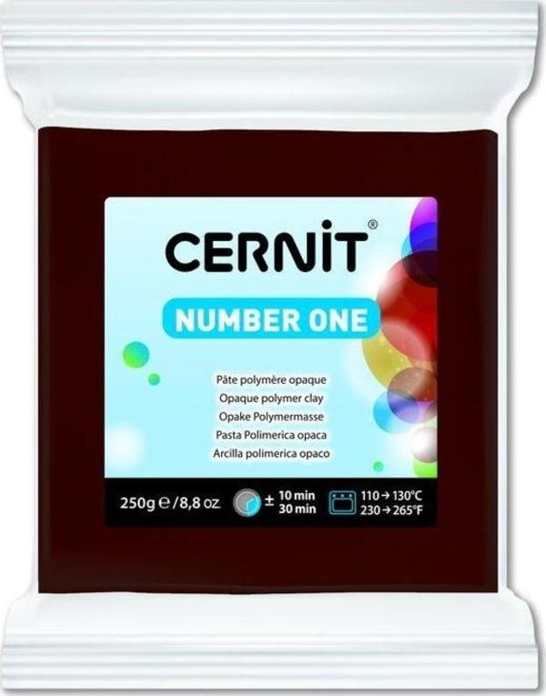Cernit Number One Polimer Kil 250 gr 800 BROWN - Image 1