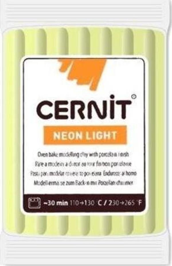Cernit Neon Light (Fosforlu) Polimer Kil 56 gr 700 Yellow - Image 1