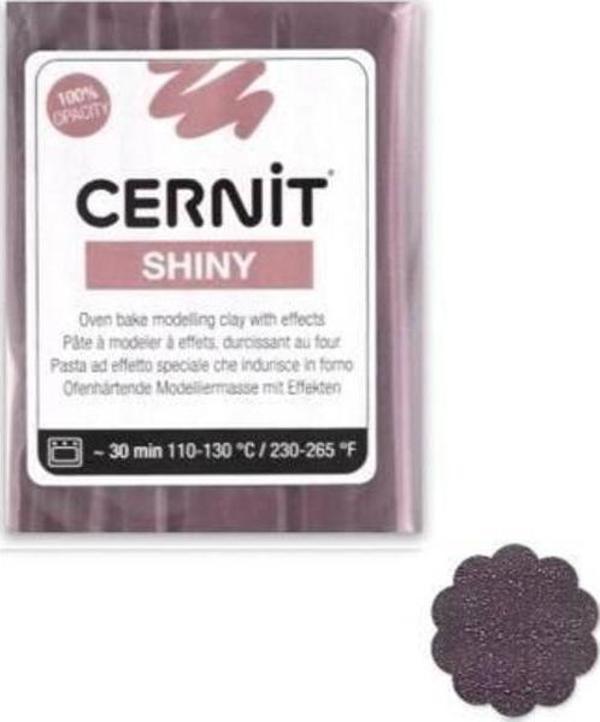 Cernit Shiny (Pırıltılı) Polimer Kil 56 gr 962 Purple - Image 1