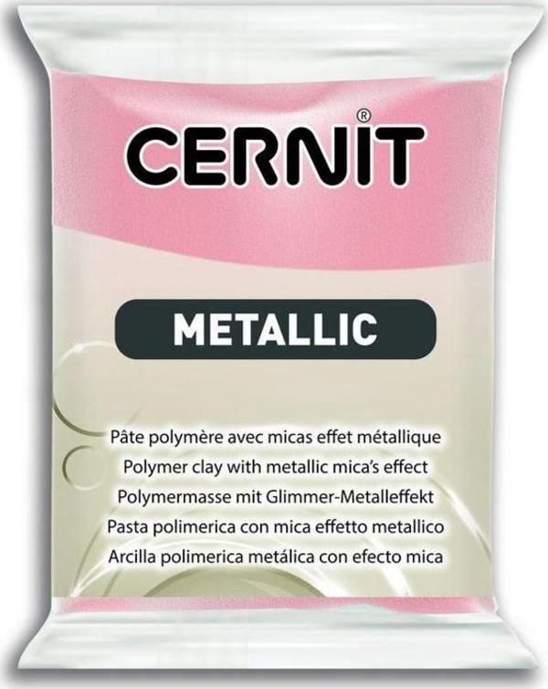 Cernit Metallic Polimer Kil 56 gr 052 PINK GOLD - Image 1
