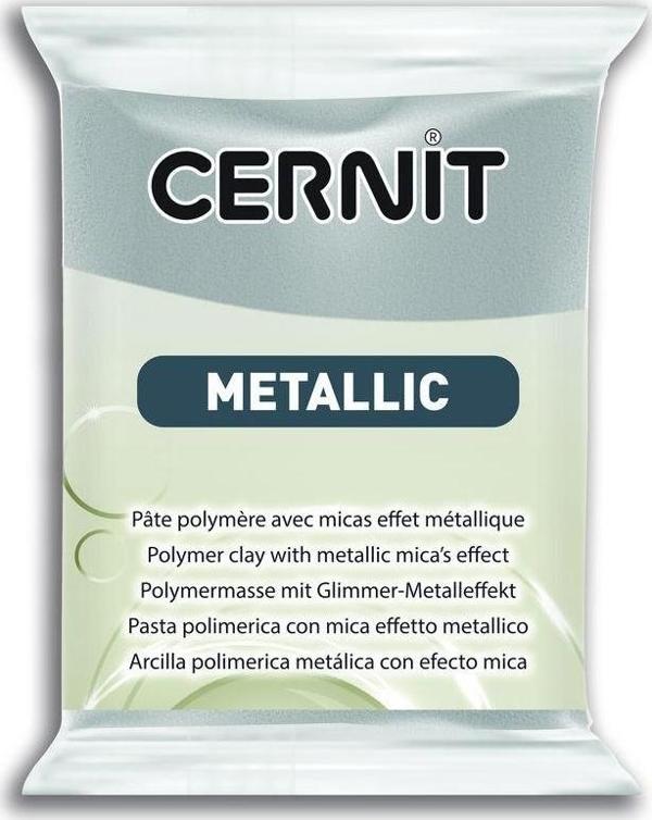 Cernit Metallic Polimer Kil 56 gr 080 SILVER - Image 1