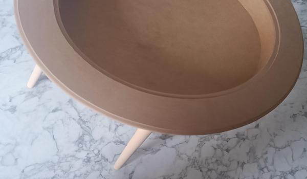 Hobi Adn 90186 Ahşap Kayın MDF HAM Sehpa Rölyef Oval Ayak Ölçüyu Değiştirilebilir - Image 1