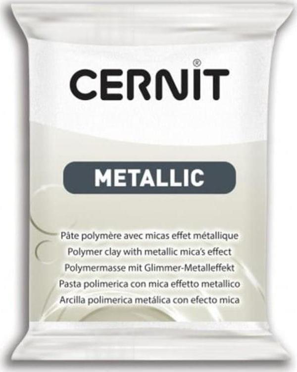 Cernit Metallic Polimer Kil 56 gr 085 Pearl White - Image 1