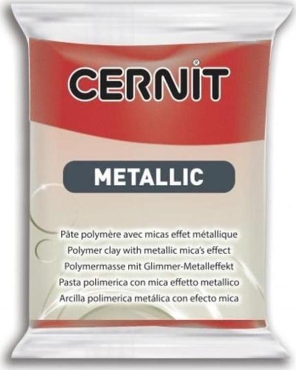 Cernit Metallic Polimer Kil 56 gr 400 Red - Image 1