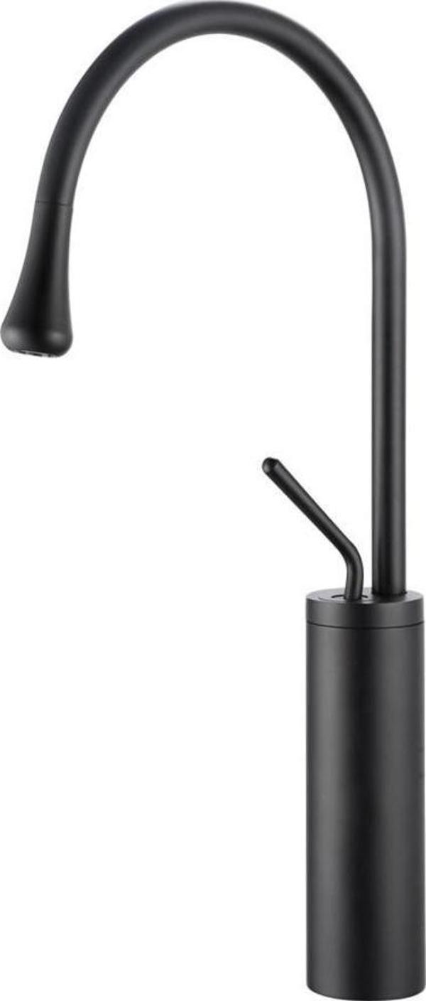 Fleko ARS-C 132 Mars Black Tall Lavabo Bataryası - Image 1