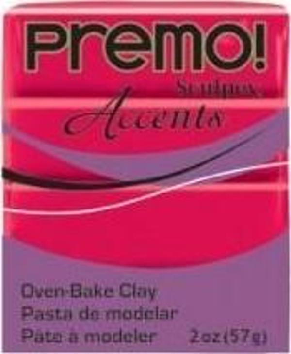 Sculpey Premo Accents Polimer Kil 57 gr 5044 Red Translucent - Image 1