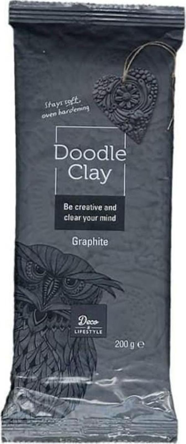Creall Deco Doodle Clay Polimer Kil 200 gr Graphite - Image 1