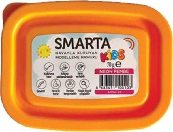 Smarta Kids Havayla Kuruyan Modelleme Hamuru Neon Pembe 70 gr - Image 1