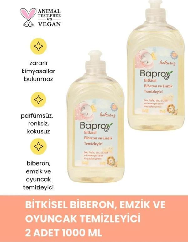 Baby Bitkisel Biberon Emzik Temizleyicisi 500 Ml * 2 Adet Toplam 1000ml - Image 1