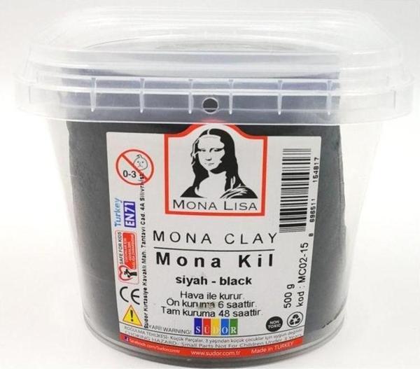Südor Mona Clay Modelleme Kili 500gr. Siyah - Image 1