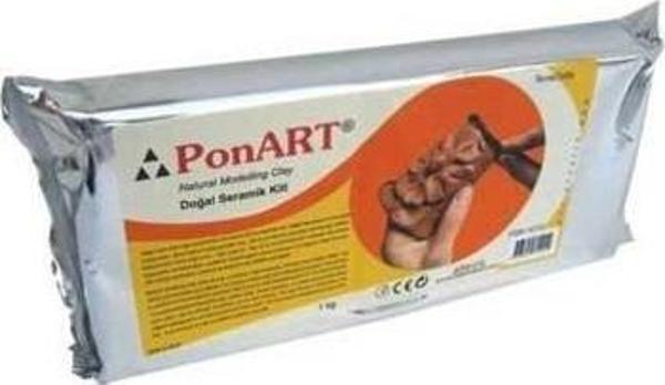 Ponart - Kosida Seramik Kili 1000 gr. Terracotta - Image 1