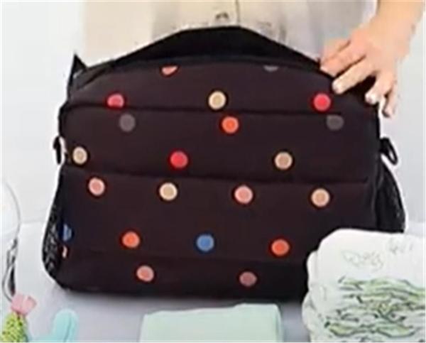 Boubou BSO-1001 Bebek Arabası Organizer Çanta Siyah Puantiyeli - Image 1
