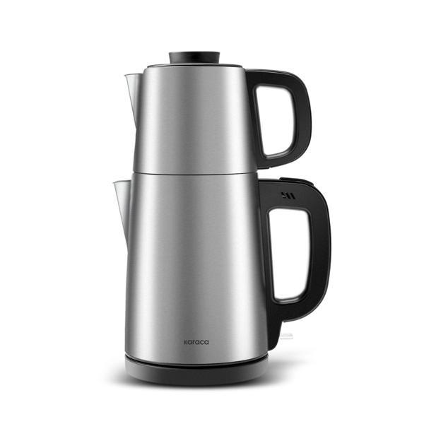 Karaca Tea Break 2 in 1 Su Isıtıcı Çelik Çay Makinesi Inox Siyah - Image 1