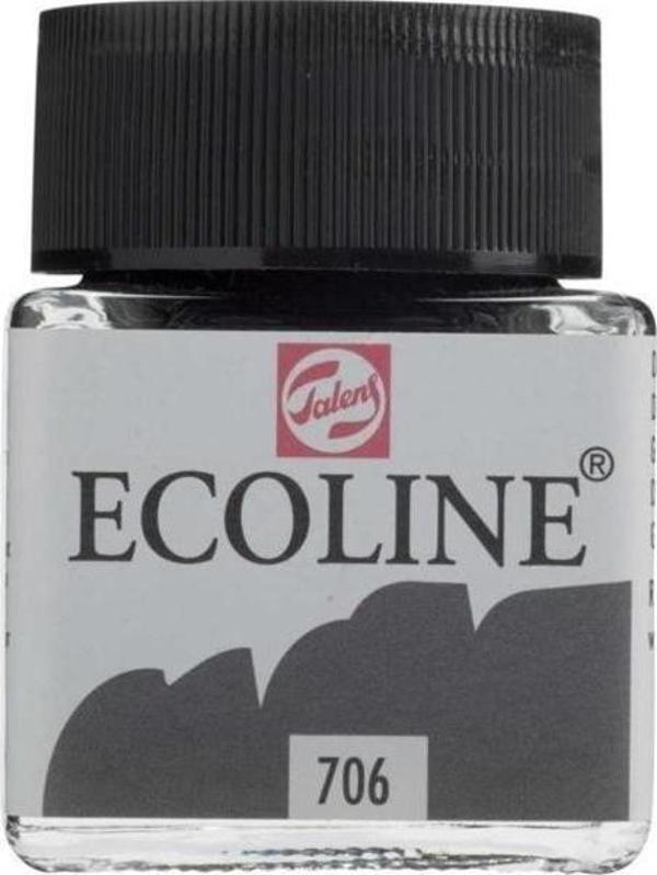 Talens Ecoline Sıvı Suluboya 30 ml. 706 Deep Grey - Image 1